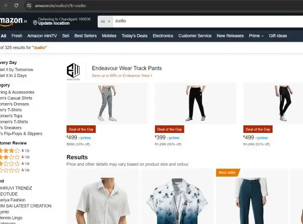 Zudio Online Shopping Amazon